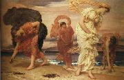 Lord Frederic Leighton Greek Girls Picking Up Pebbles by the Sea oil painting picture wholesale